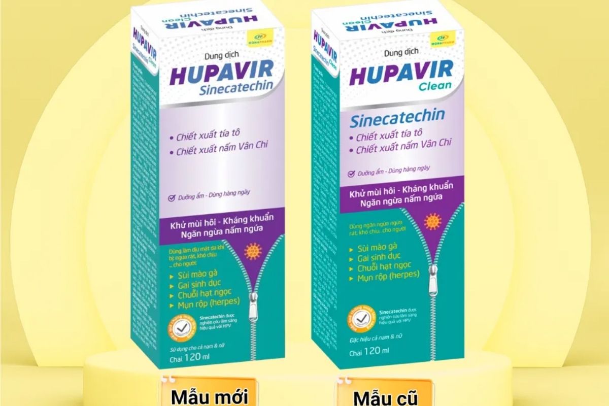 Sản phẩm Dung Dịch Vệ Sinh Hupavir Clean Sinecatechin