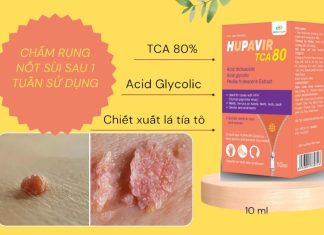 Dung dịch Hupavir TCA 80 chấm mụn cóc, mụn sùi mào gà có tốt không? Dung dịch Hupavir TCA 80 chấm mụn cóc, mụn sùi mào gà có tốt không?