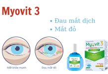 Dung dịch nhỏ mắt Myovit 3 có tốt như lời đồn không? Giá bao nhiêu? Dung dịch nhỏ mắt Myovit 3