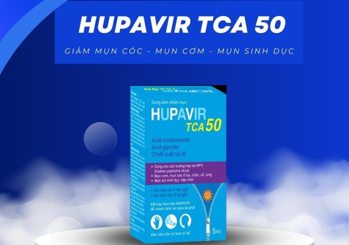 HUPAVIR TCA 50 chữa mụn cóc, mụn cơm, mụn sinh dục